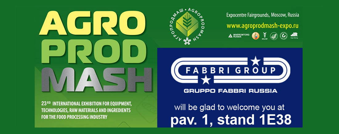 Vi invitiamo allo stand Gruppo Fabbri Russia – No. 1E38 – ad Agroprodmash!