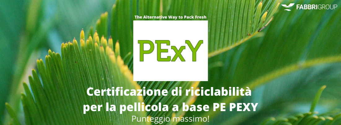 Certificazione di riciclabilità per PEXY, pellicola di Gruppo Fabbri a base PE