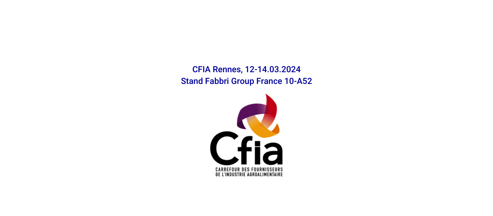 Fabbri Group France awaits you at CFIA Rennes 2024