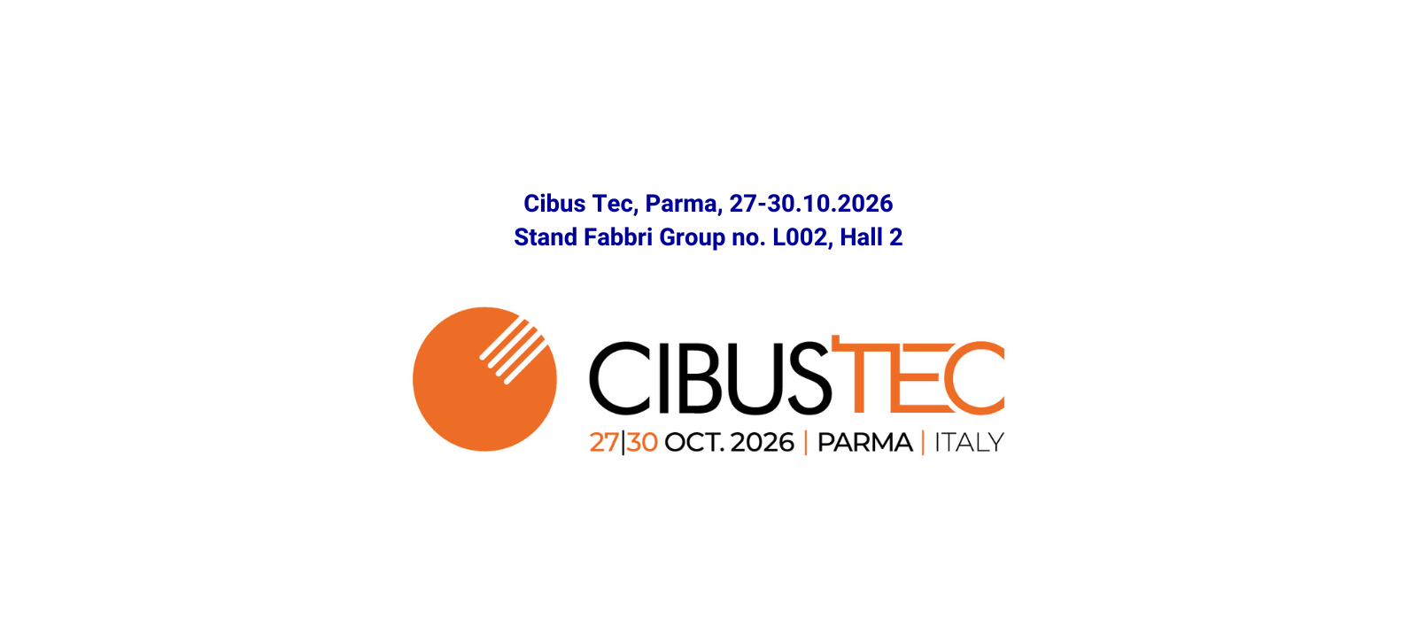 Gruppo Fabbri a Cibus Tec 2026